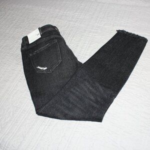 Kancan Womens Layna Black High Rise Ankle Skinny Jeans Size 11/29 distressed NWT